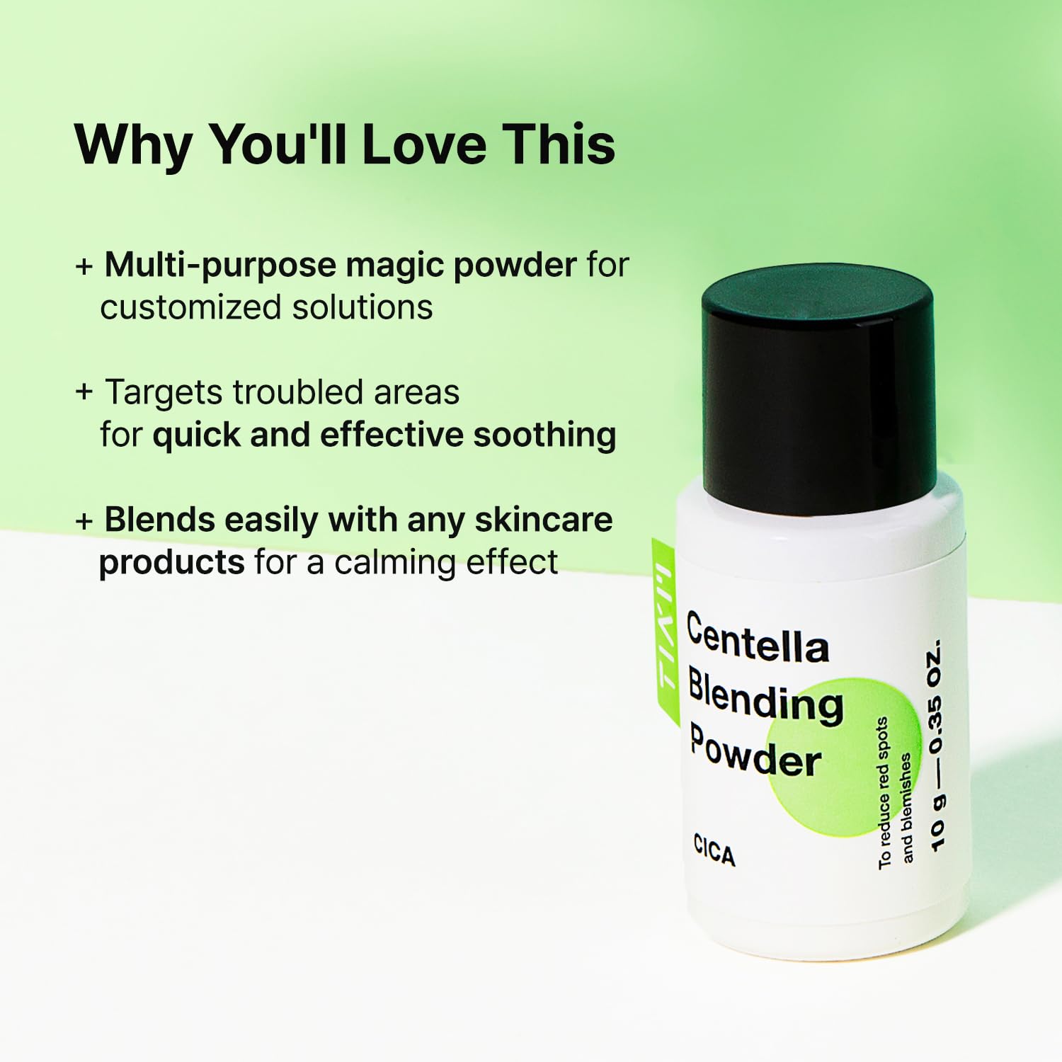 TIAM Centella Blending Powder texture ultra fine se fondante dans les soins