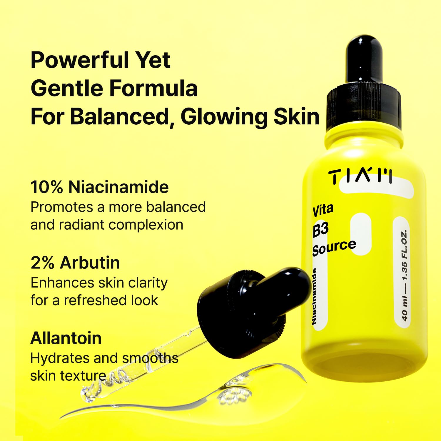 TIAM Vita B3 Source Serum — emballage élégant et pratique pour le rituel soins.