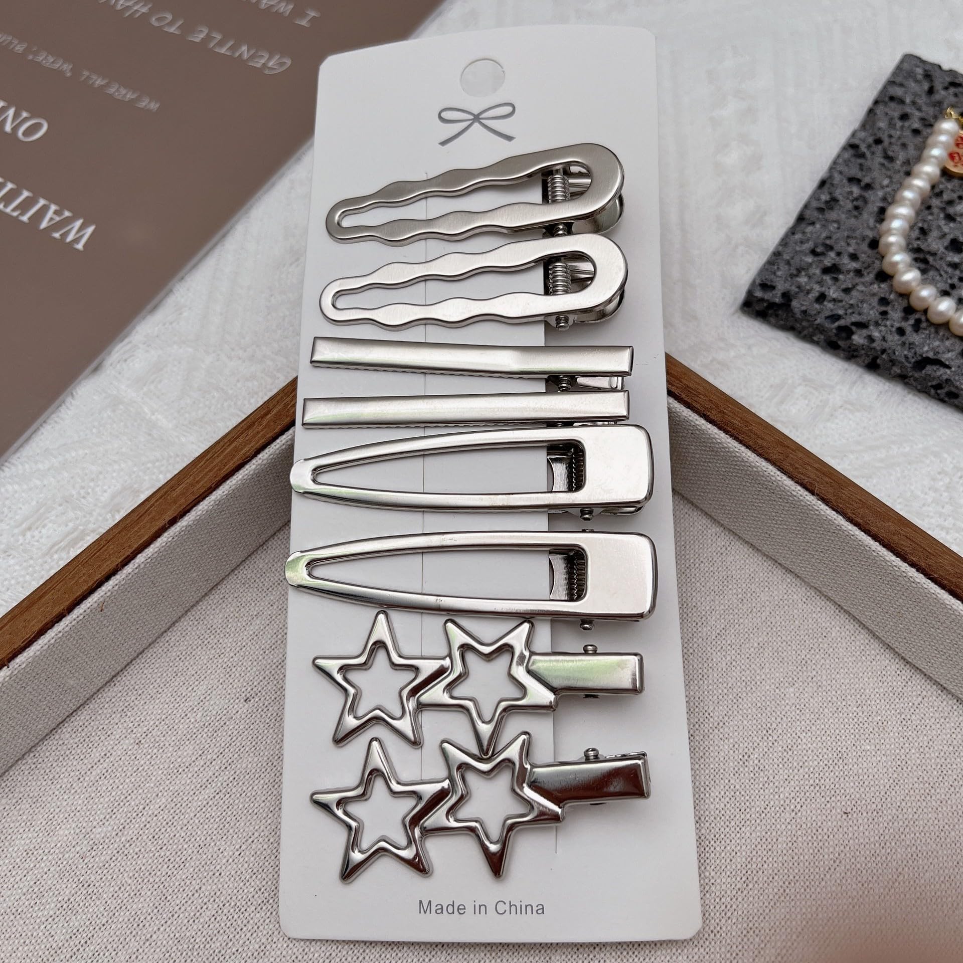 Ensemble d'accessoires TianRan argentés, 16 pièces pour multiples looks Y2K.