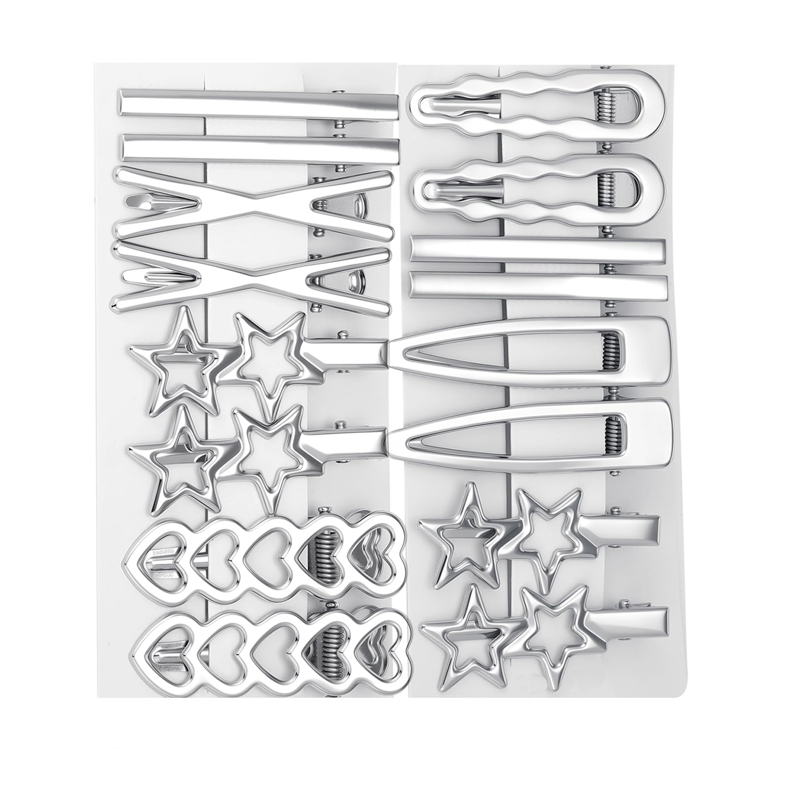Barrettes TianRan avec étoiles en argent, parfaites pour sécuriser les mèches tout en ajoutant du style.