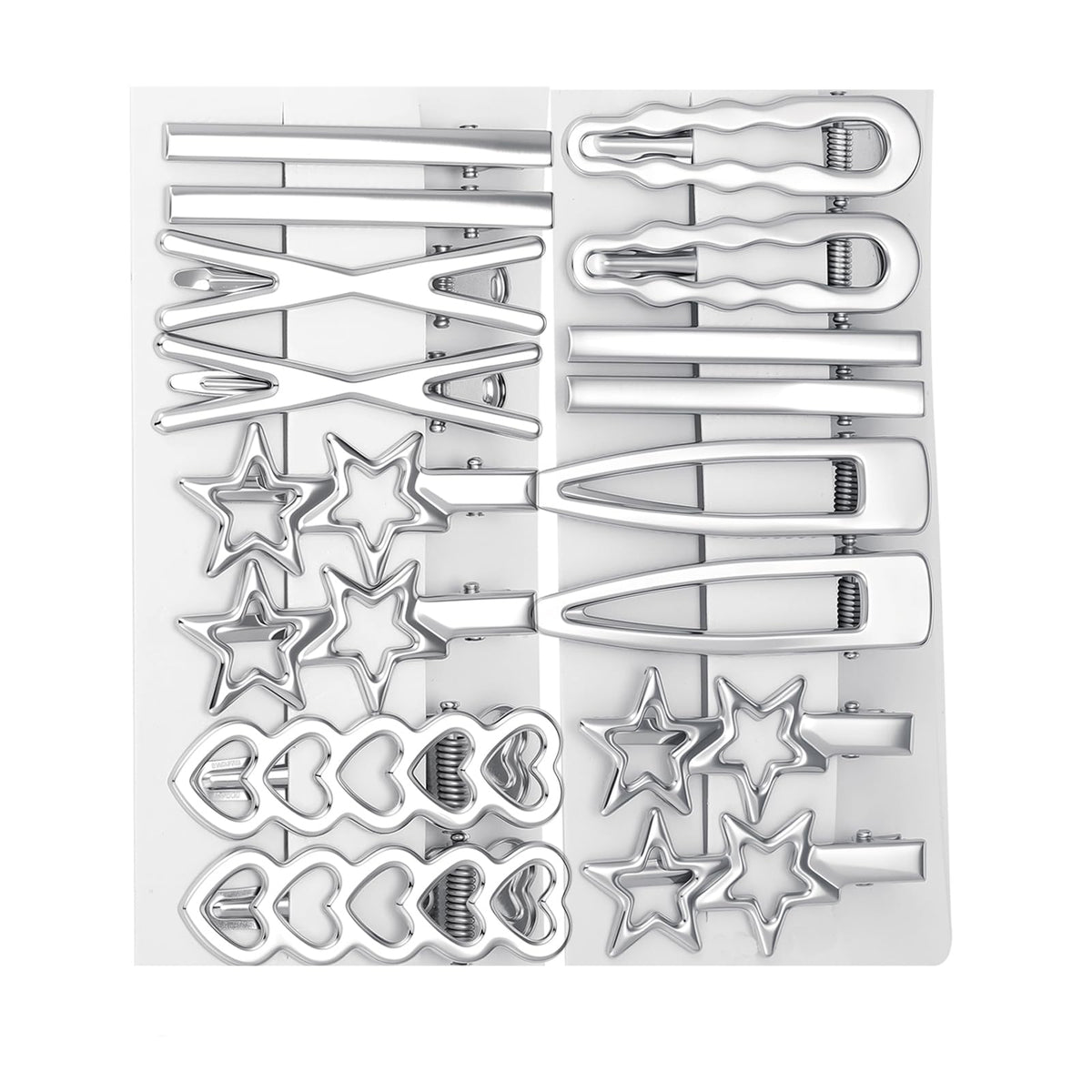 Barrettes TianRan avec étoiles en argent, parfaites pour sécuriser les mèches tout en ajoutant du style.