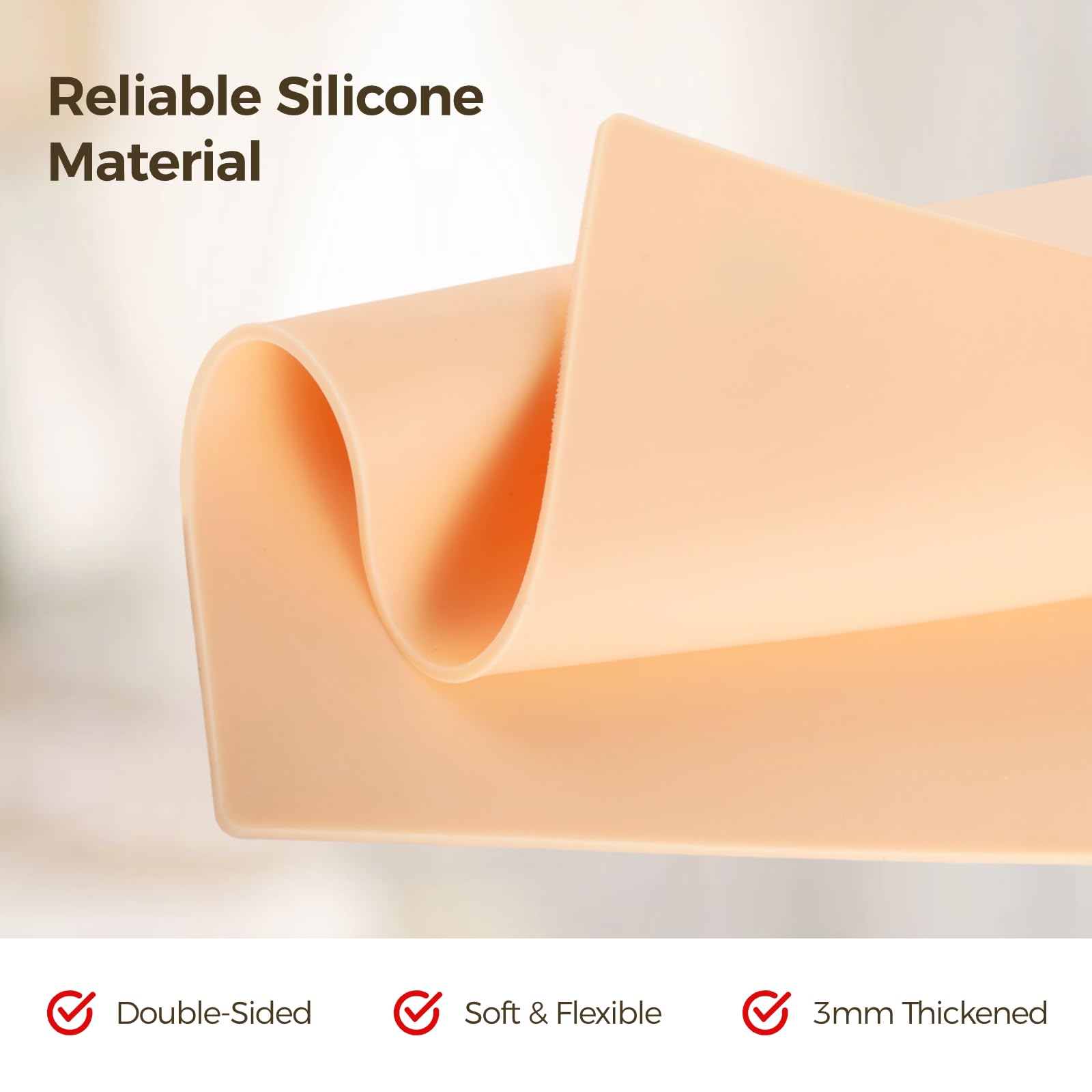 Tideme plaque-pratique silicone 3 mm résiste à l'usure et colorisation facile