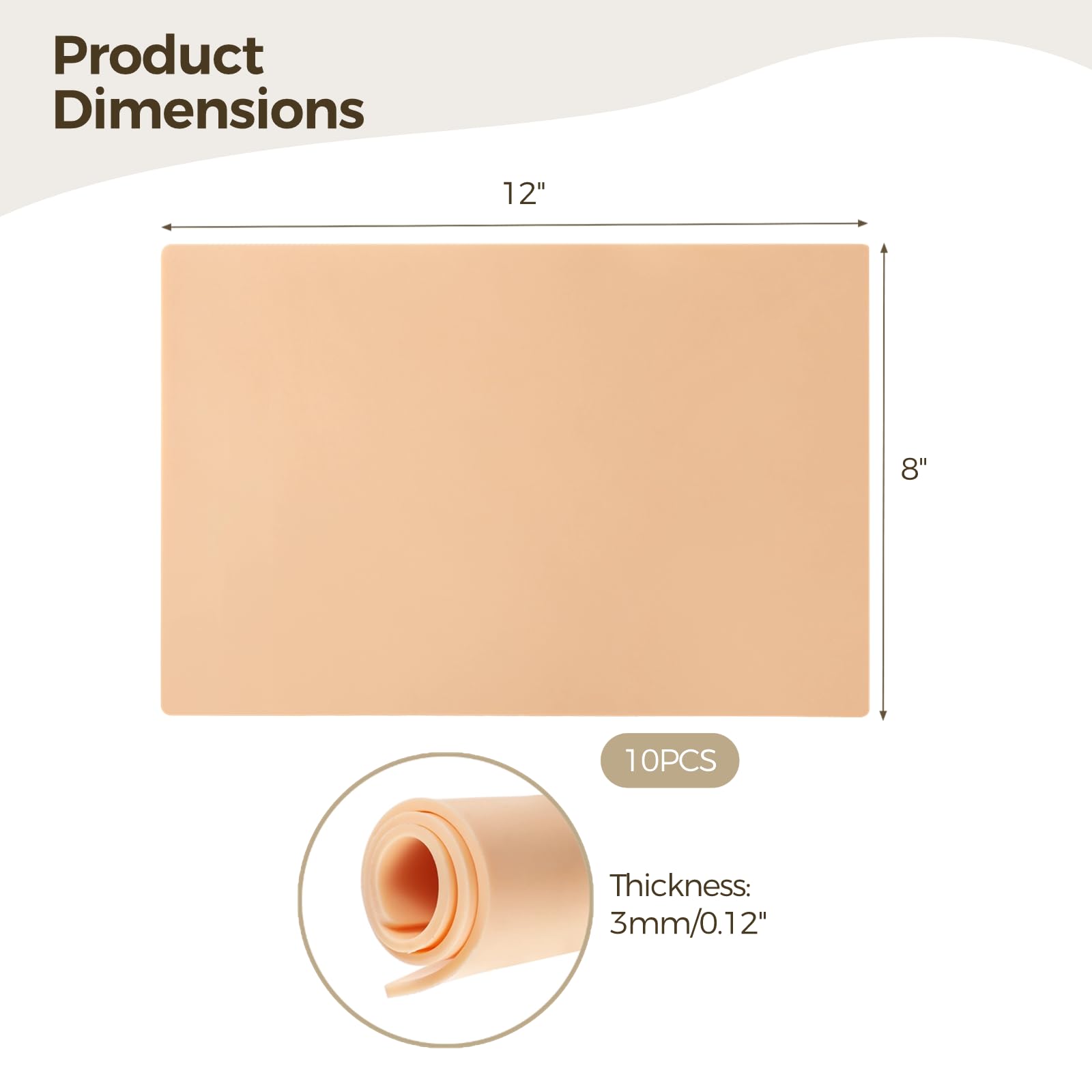 Tideme pratique peau en silicone surface homogène pour microblading et tatouage quotidiens