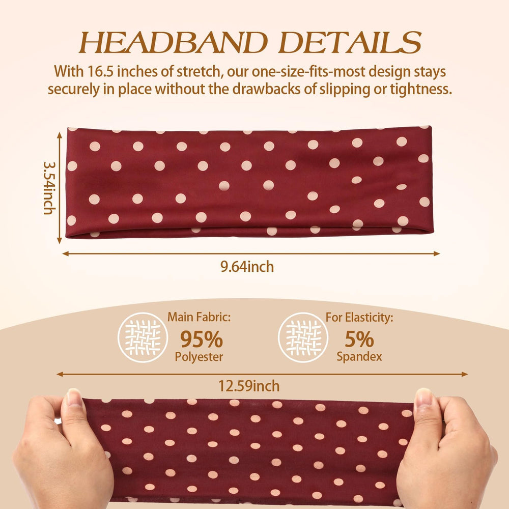 Bandeau pois Tiefebene: usage polyvalent pour sport et quotidien.