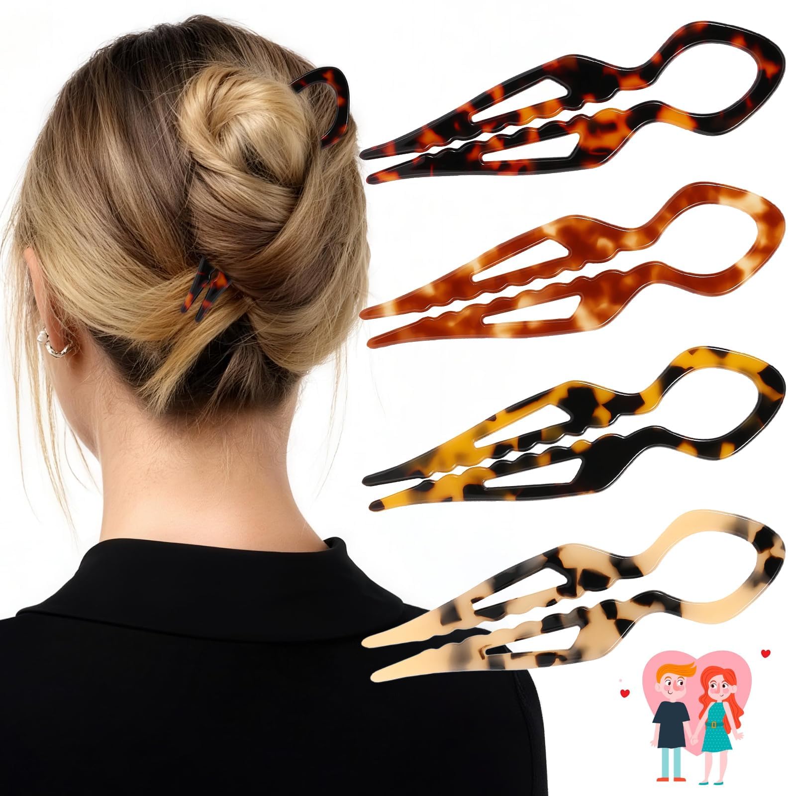 Épingle Tiefebene Prestige tortue: maintien élégant pour cheveux fins