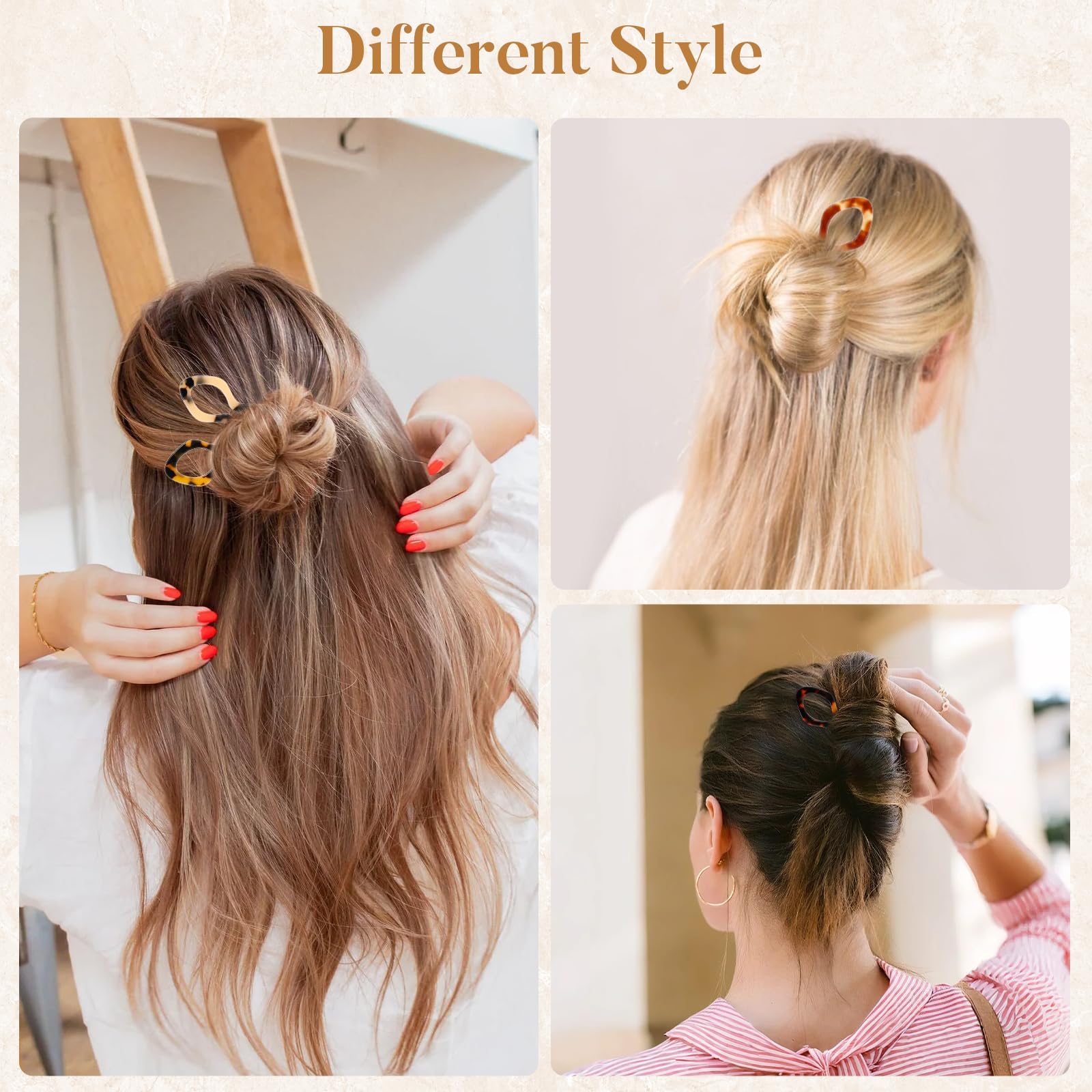 Épingle Tiefebene Tortue adaptée à tous types de cheveux et occasions