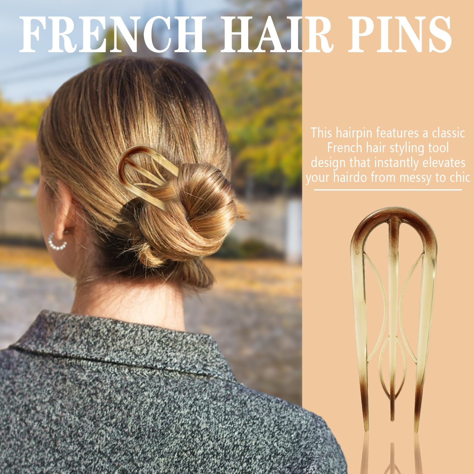 Pinces Tiefebene, 3 dents internes, tenue plus sûre sans abîmer les cheveux.
