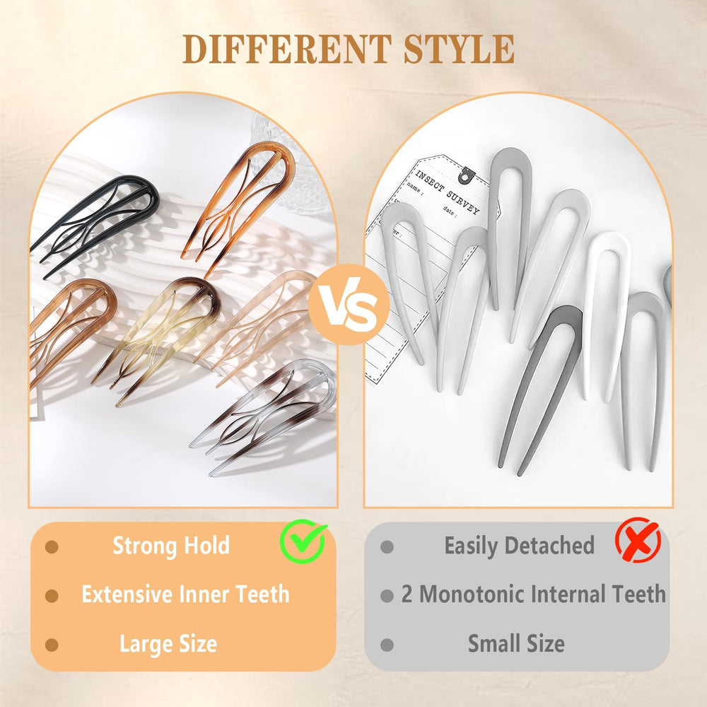 Pinces Tiefebene, parfaites pour chignon et coiffures rapides.