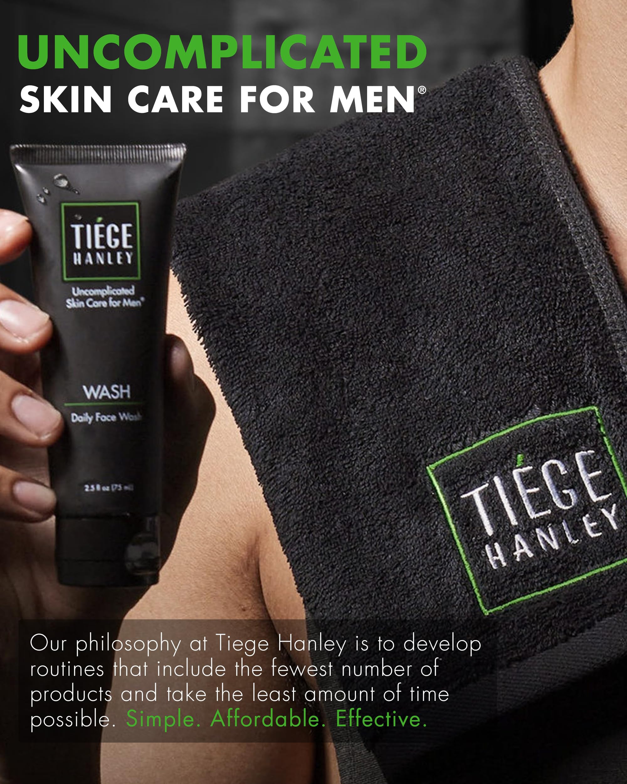 Tiege Hanley Coffret 5 Étapes: ensemble pratique pour une routine simplifiée et efficace.