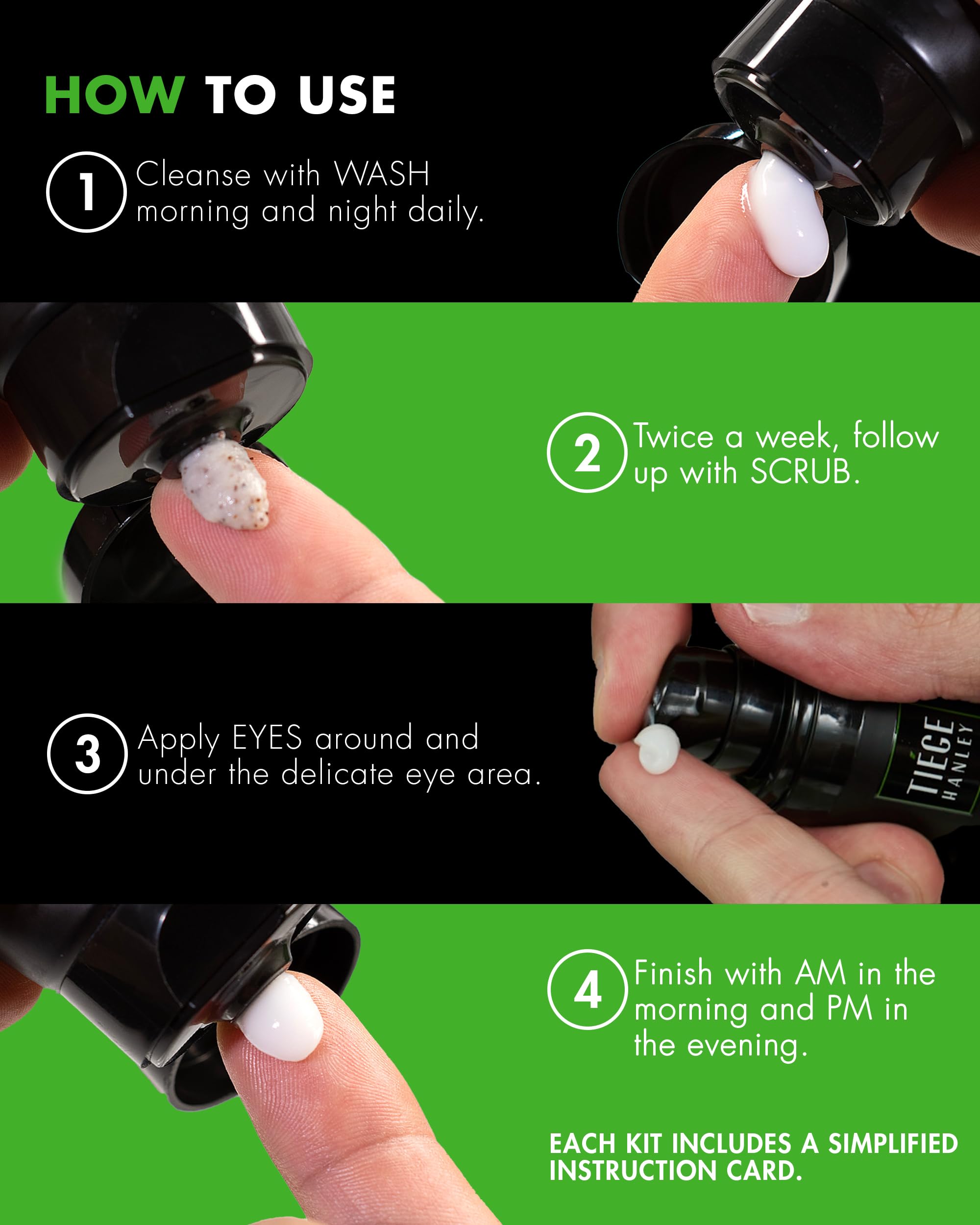 Tiege Hanley Crème Yeux: hydratation délicate pour réduire les signes visibles autour des yeux.