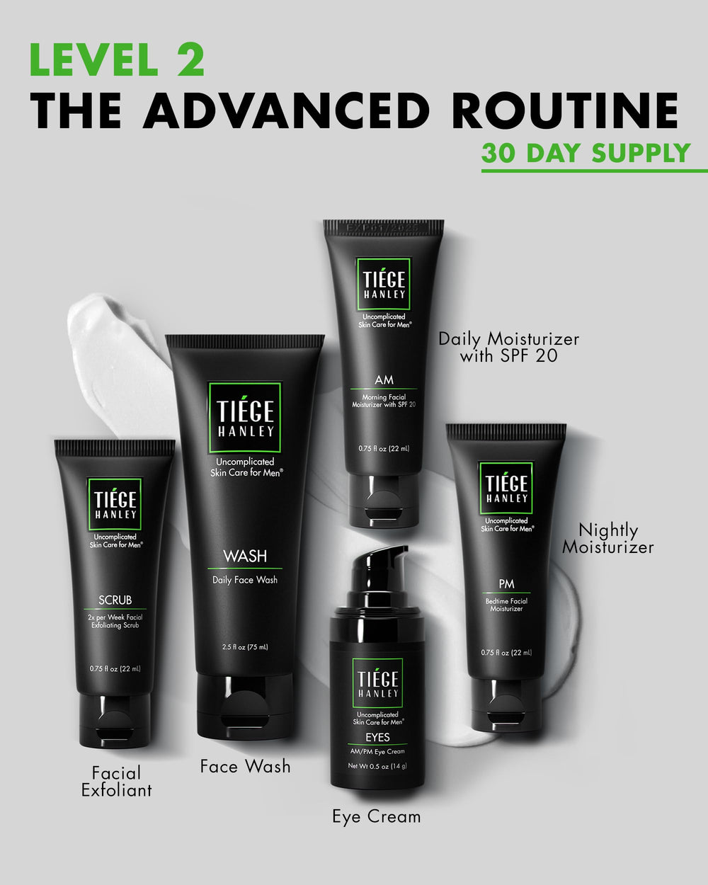 Tiege Hanley Gommage Visage Exfoliant: élimine les impuretés et affine la texture de la peau.