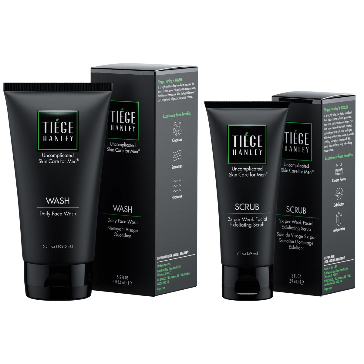 Tiege Hanley Lavage Visage Homme – nettoie en douceur sans dessécher, pour une peau équilibrée.