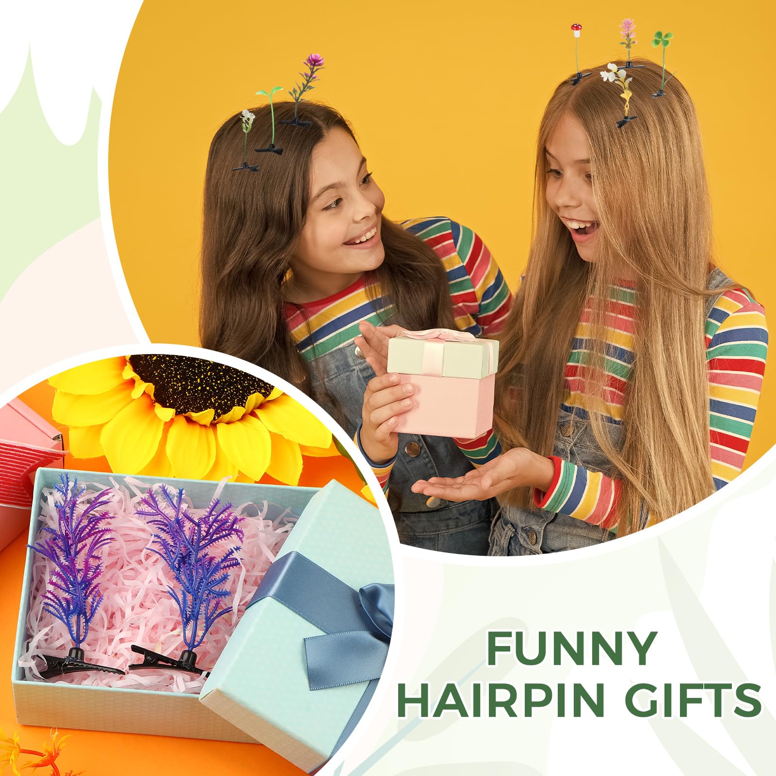 Barrettes Tigeen Germe Fleur, touche printanière pour sublimer n’importe quelle coiffure.