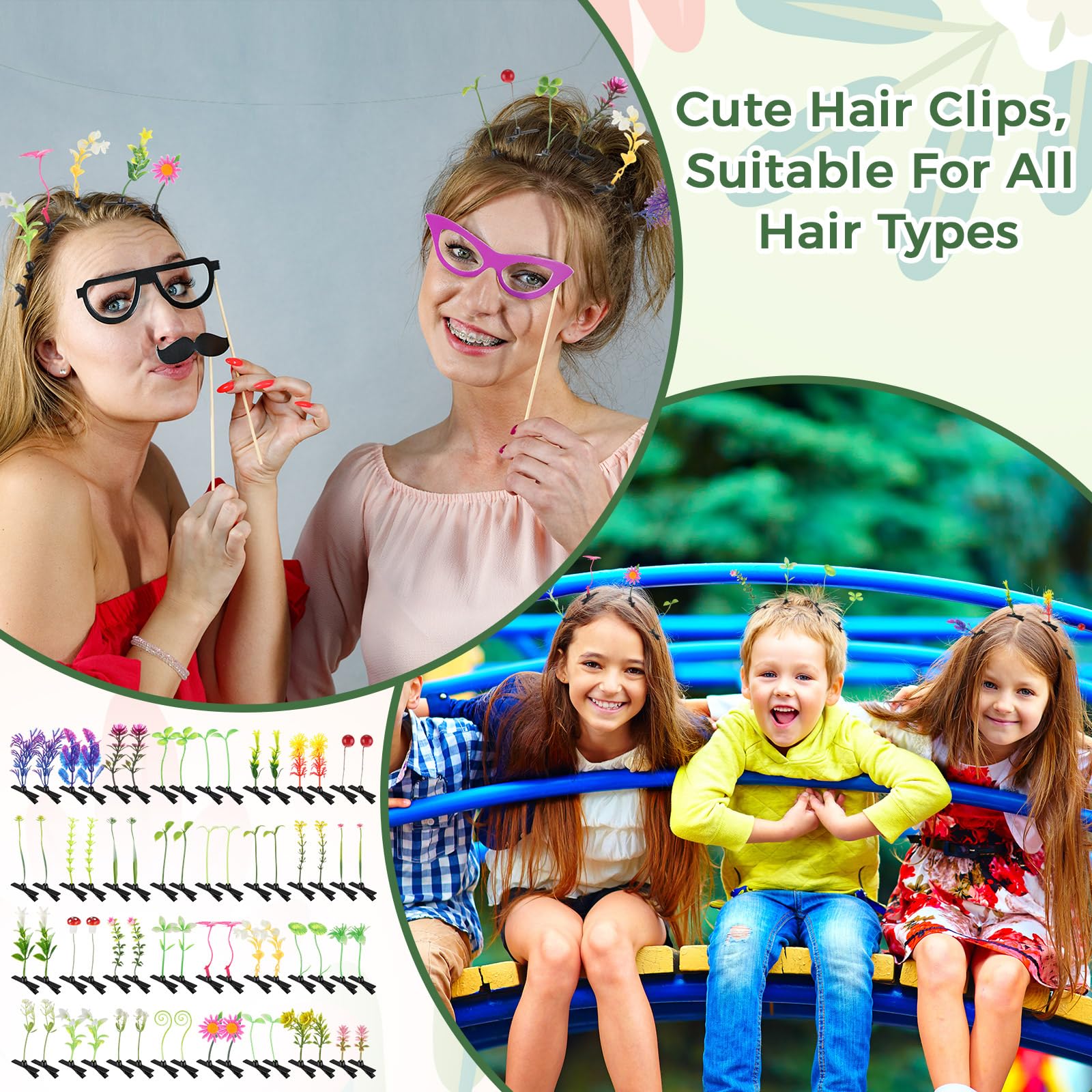 Barrettes Tigeen Germe Papillon, détail charmant pour cheveux lors d’événements.