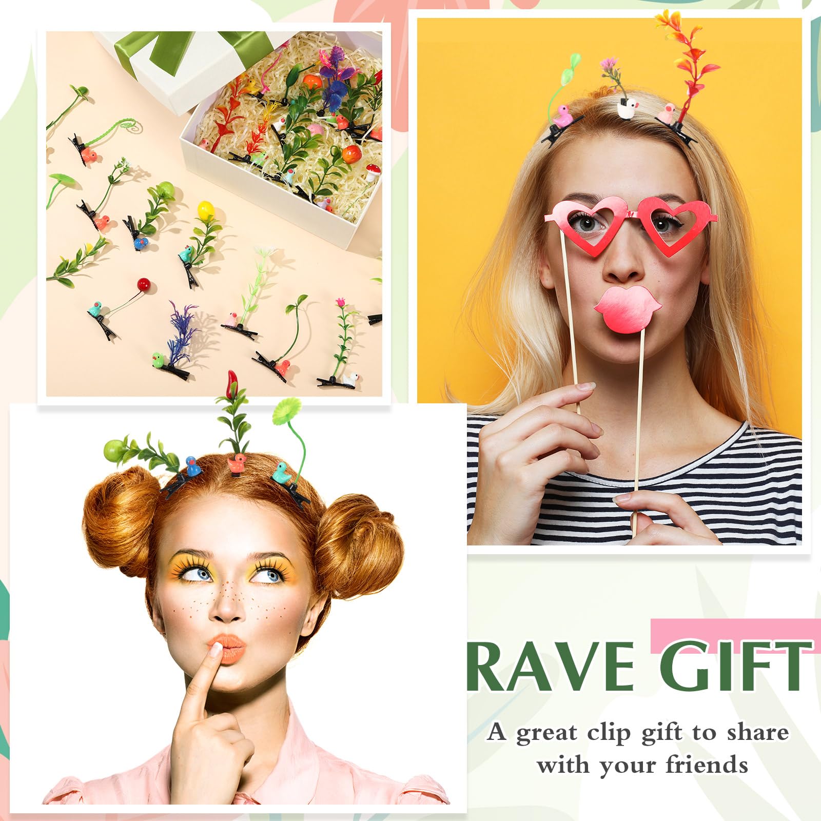 Tigeen herbes et fleurs – couleur vive pour fête.