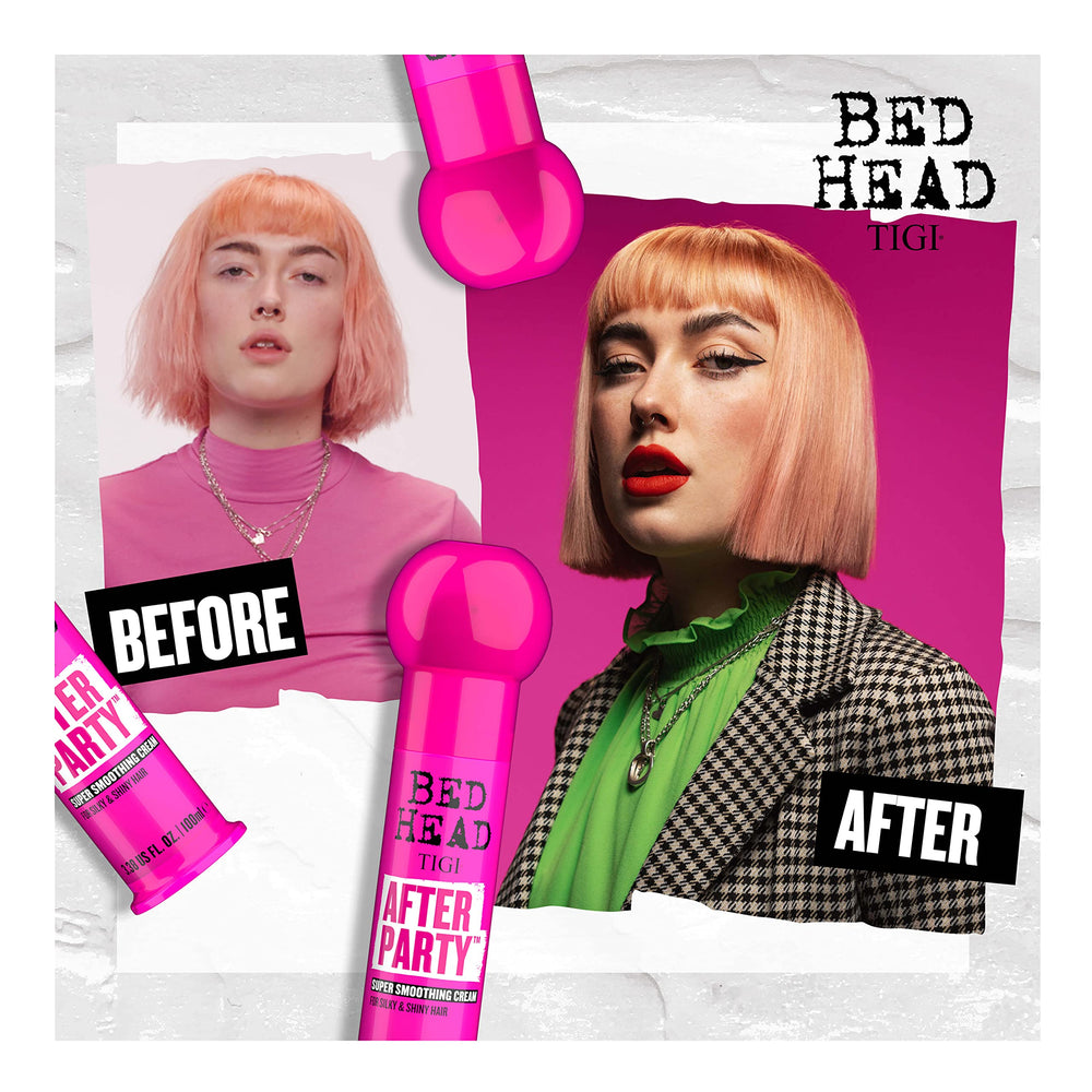 TIGI Bed Head After Party: utilisation sur cheveux mouillés pour effet lissant