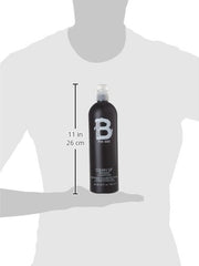 TIGI Bed Head B for Men Clean Up Peppermint Conditioner etiquette-menthe met en valeur l’étiquette mentholée et l'expérience menthe.