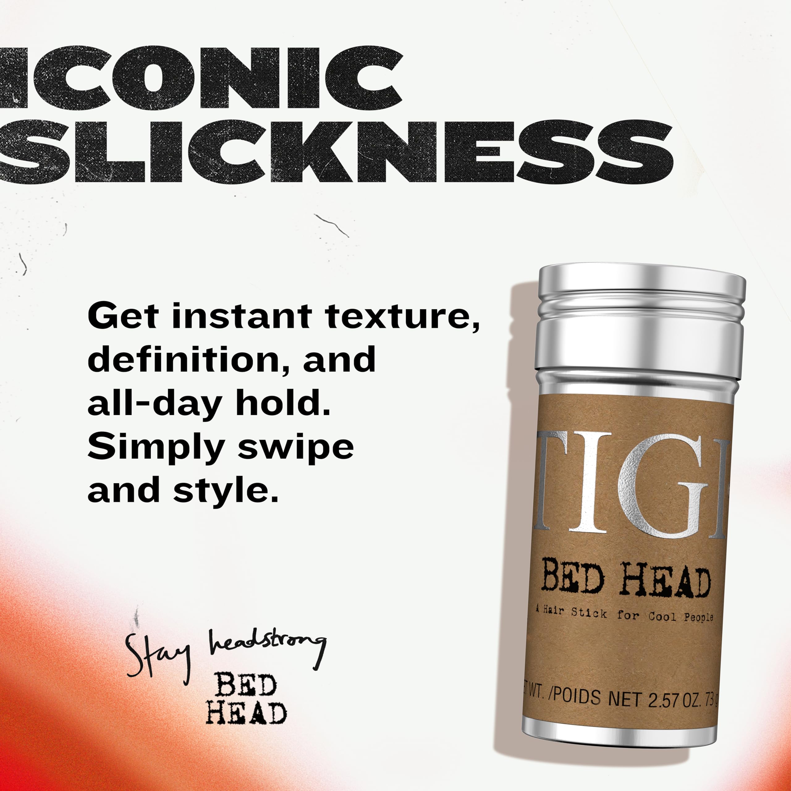 Bed Head TIGI baton cire: texture immédiate et séparation nette.
