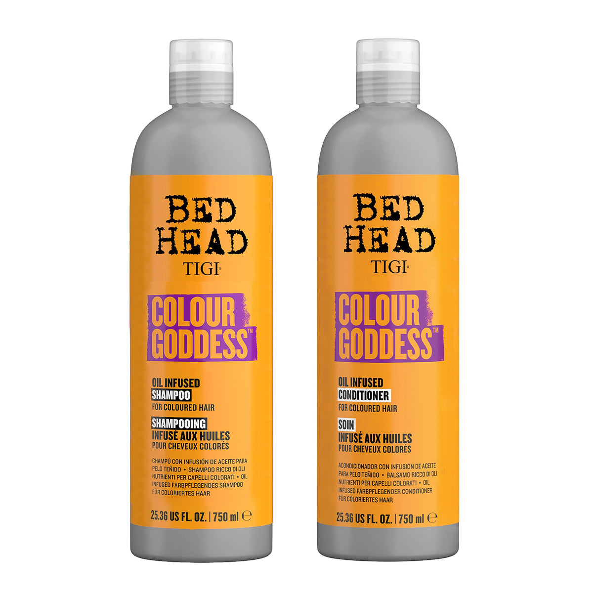 Shampooing TIGI Deesse des Couleurs en bouteille pour couleur durable et éclat.