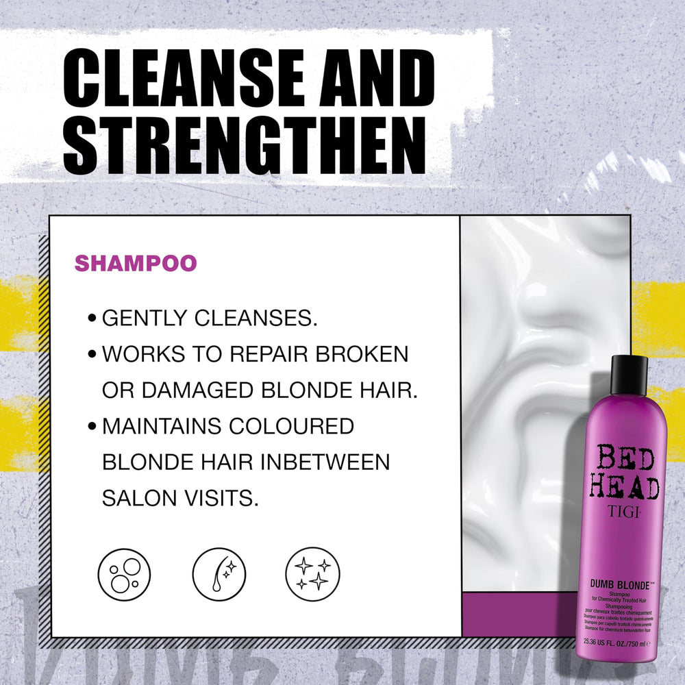 Reflets lumineux et couleur protégée sur longueurs avec Bed Head Dumb Blonde