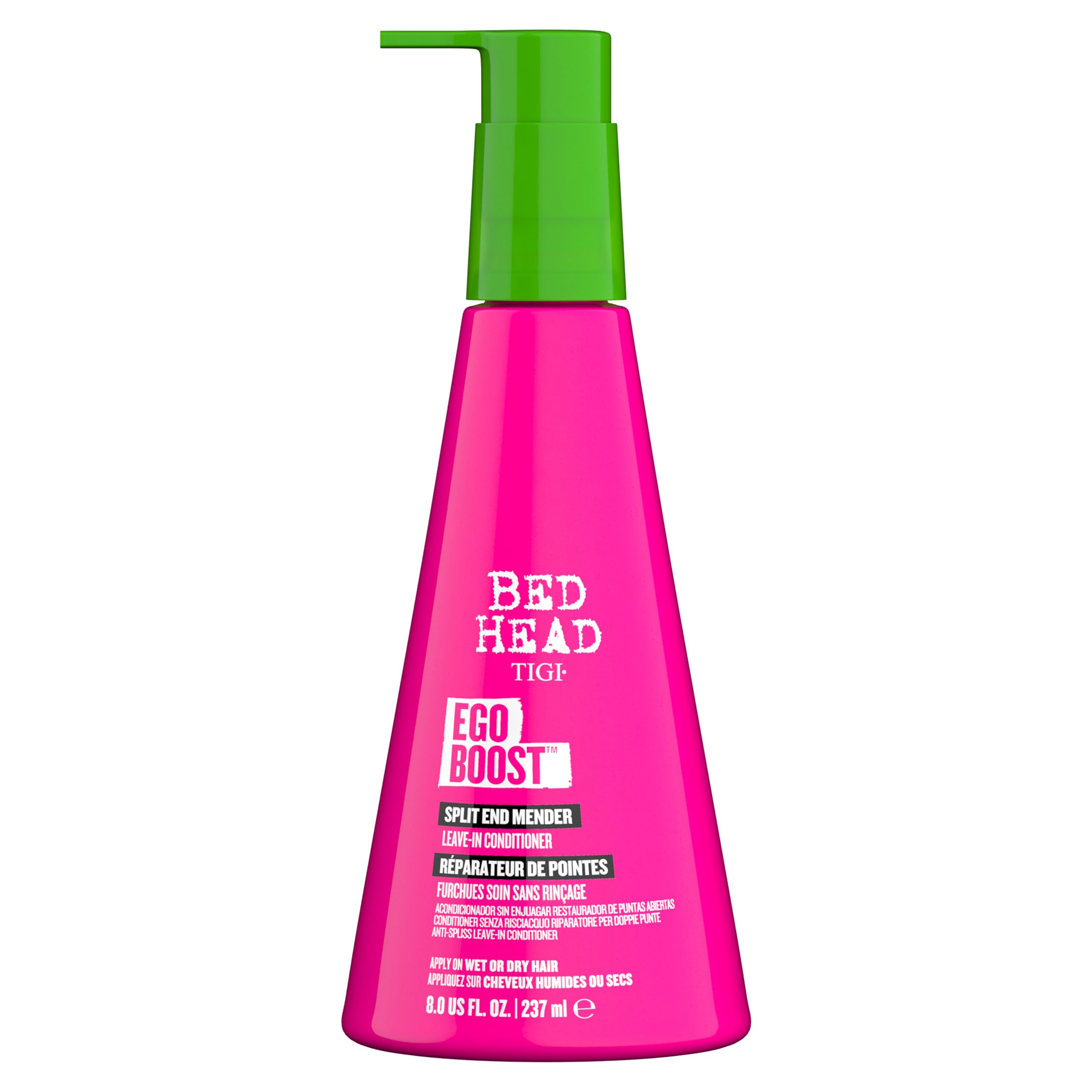 Bouteille TIGI Bed Head Ego Boost prête à nourrir les cheveux sans rinçage.