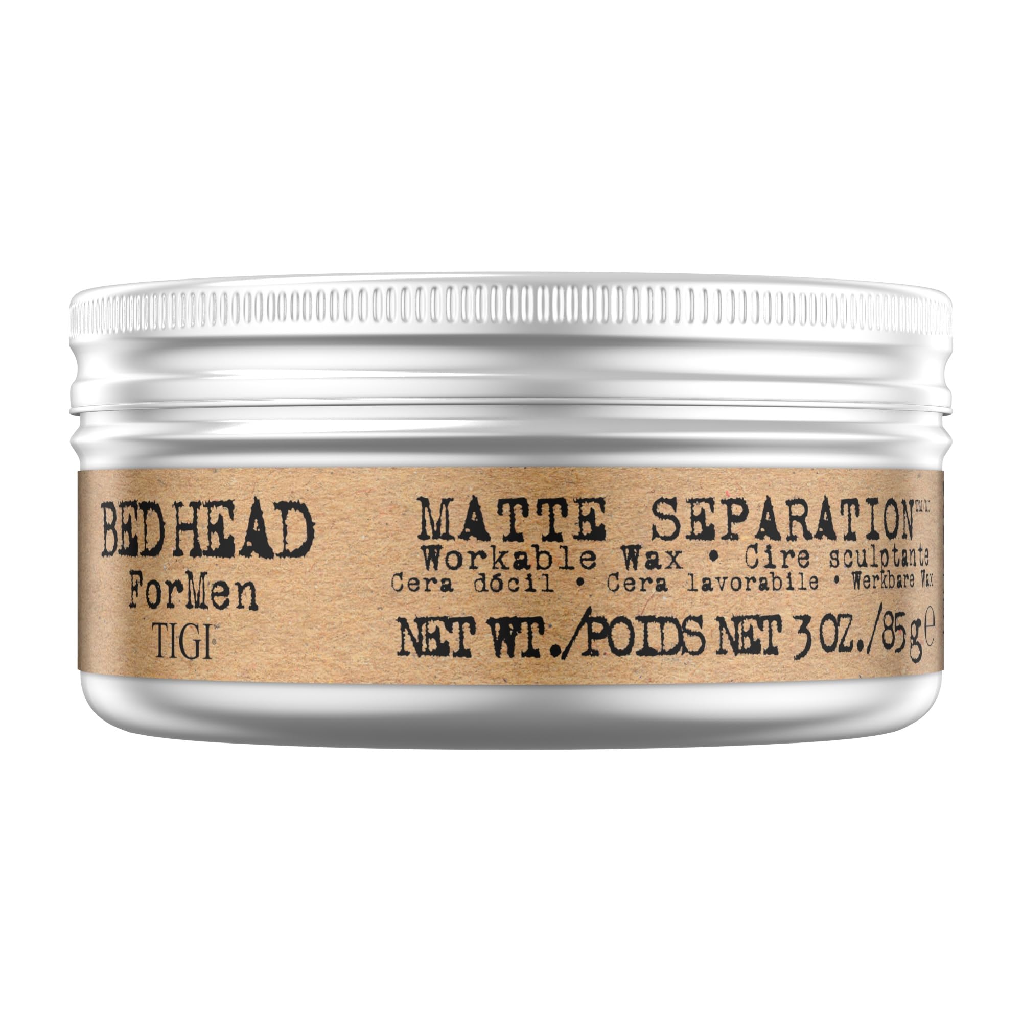 TIGI Bed Head for Men - cire mate séparatrice, texture définie et tenue durable pour le style quotidien.