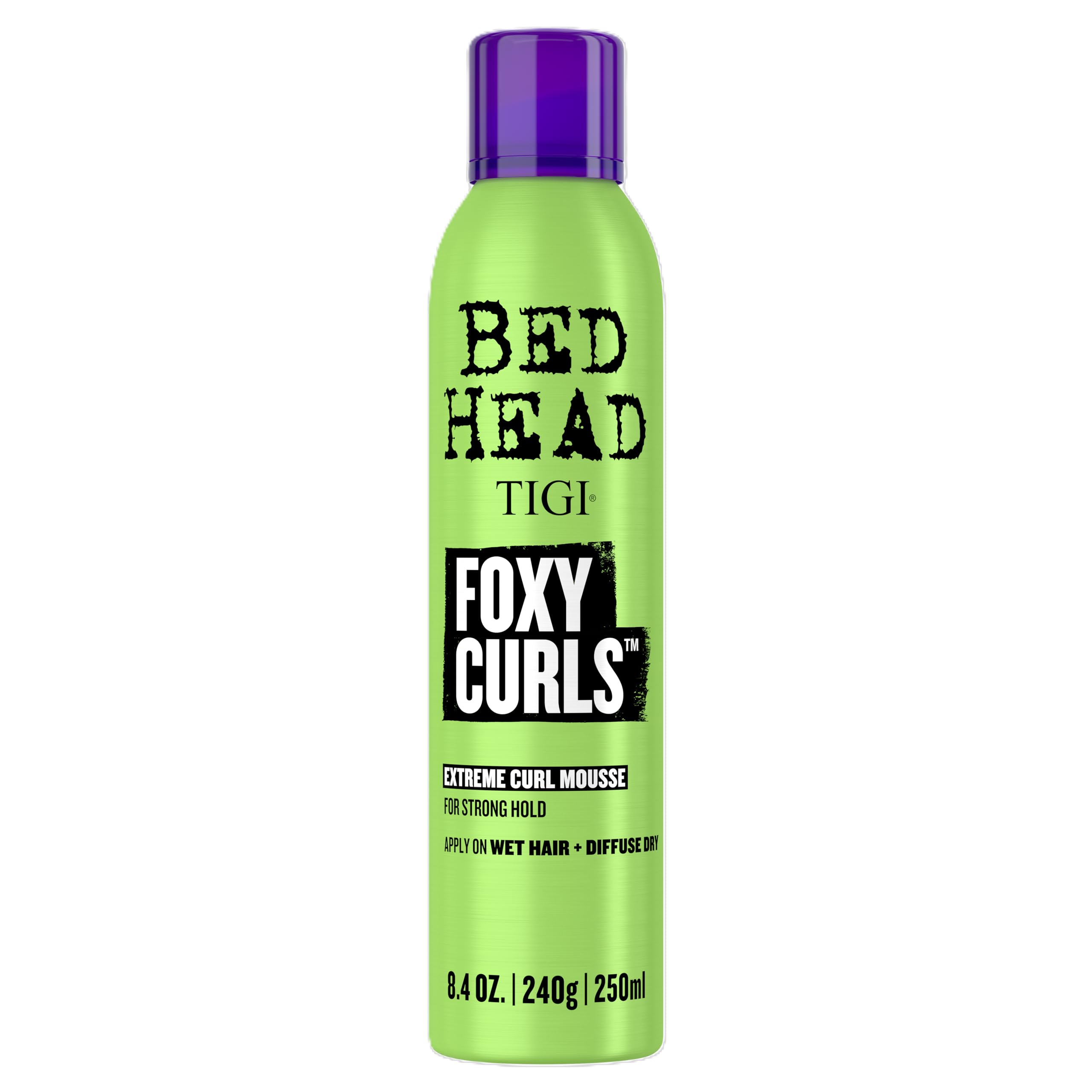 Bed Head Foxy Curls Mousse – bouteille prête à être utilisée pour cheveux bouclés.