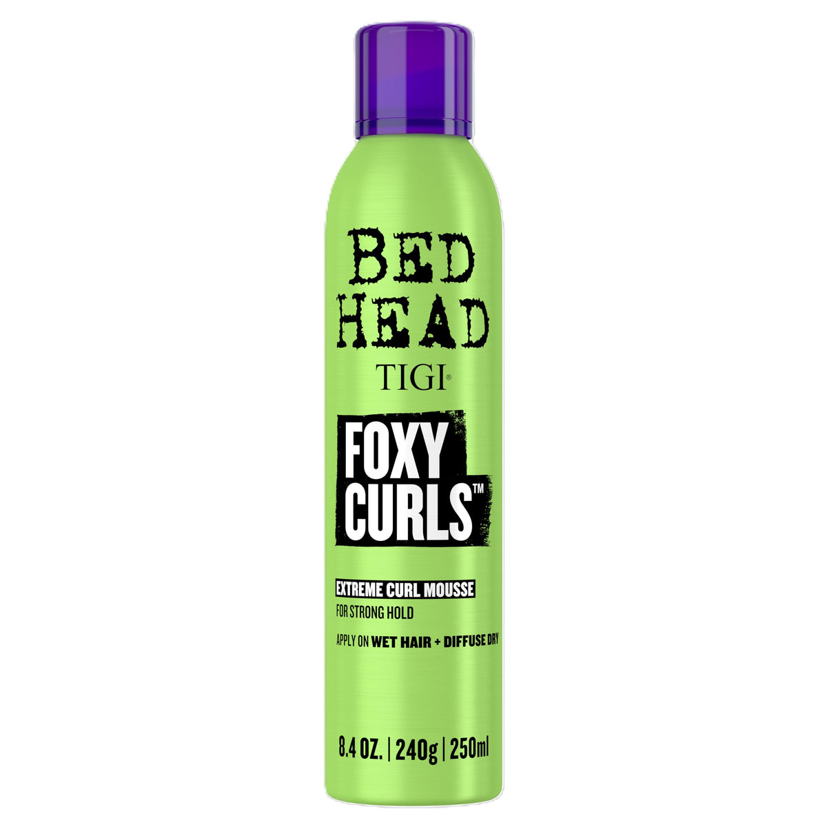 Bed Head Foxy Curls Mousse – bouteille prête à être utilisée pour cheveux bouclés.