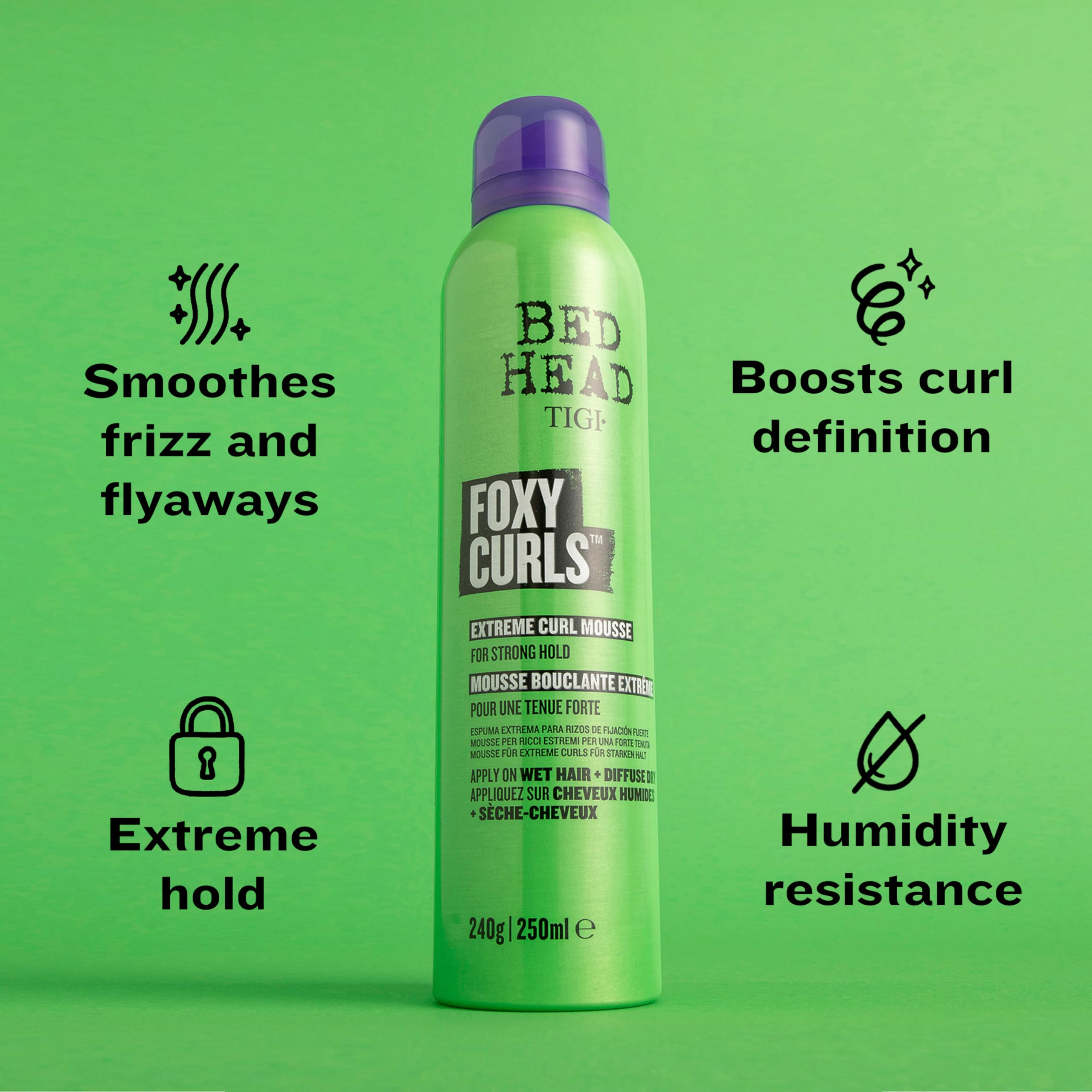 Protection thermique apportée par Foxy Curls Mousse lors du séchage.