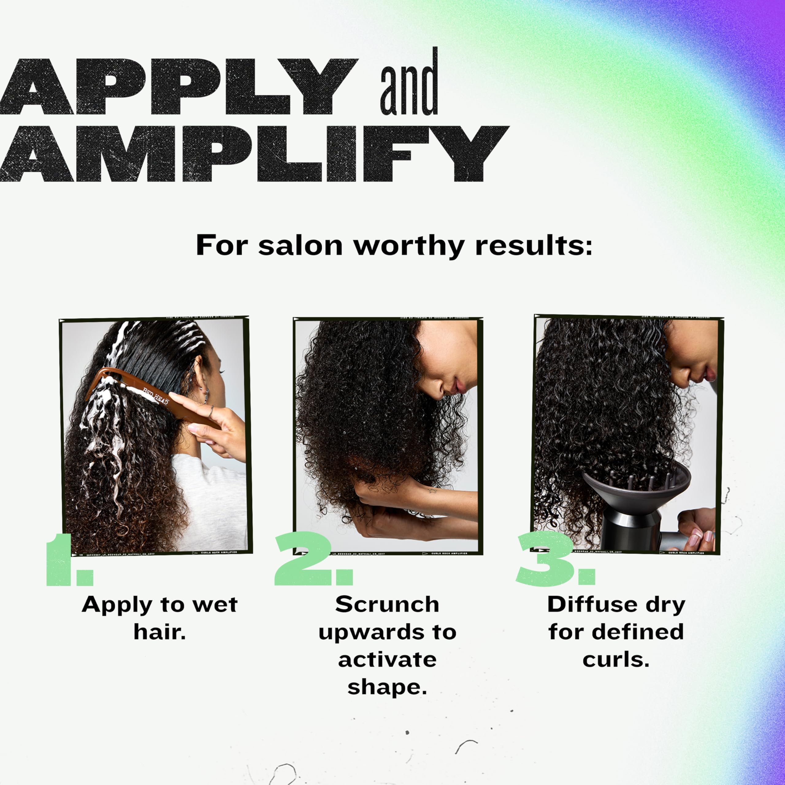 Boucles définies et brillantes après l’emploi de Foxy Curls Mousse.
