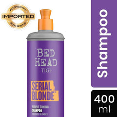 TIGI Bed Head Purple Toning Serial Blonde: application facile, mousse douce pour cheveux blondes traitées.