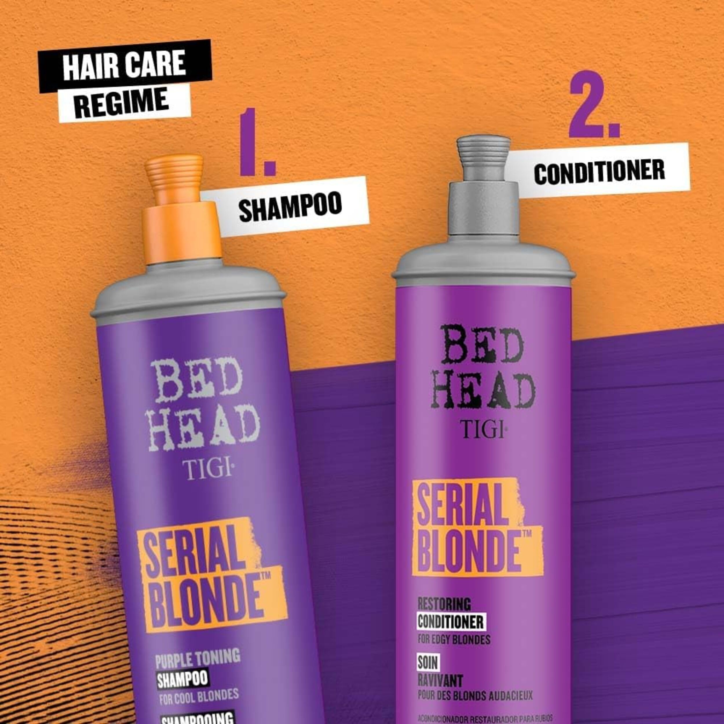 TIGI Bed Head Purple Toning Serial Blonde: formulation sans sulfate protège les cheveux colorés.