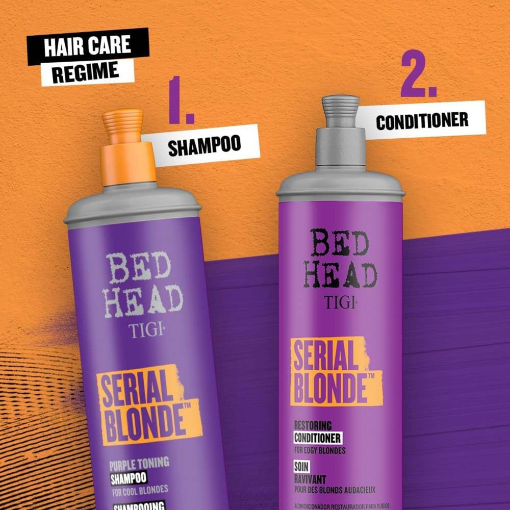 TIGI Bed Head Purple Toning Serial Blonde: formulation sans sulfate protège les cheveux colorés.