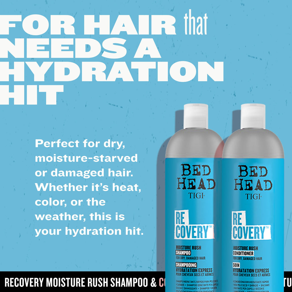 Après-Shampoing Recovery TIGI Bed Head, texture soyeuse pour cheveux plus lisses.