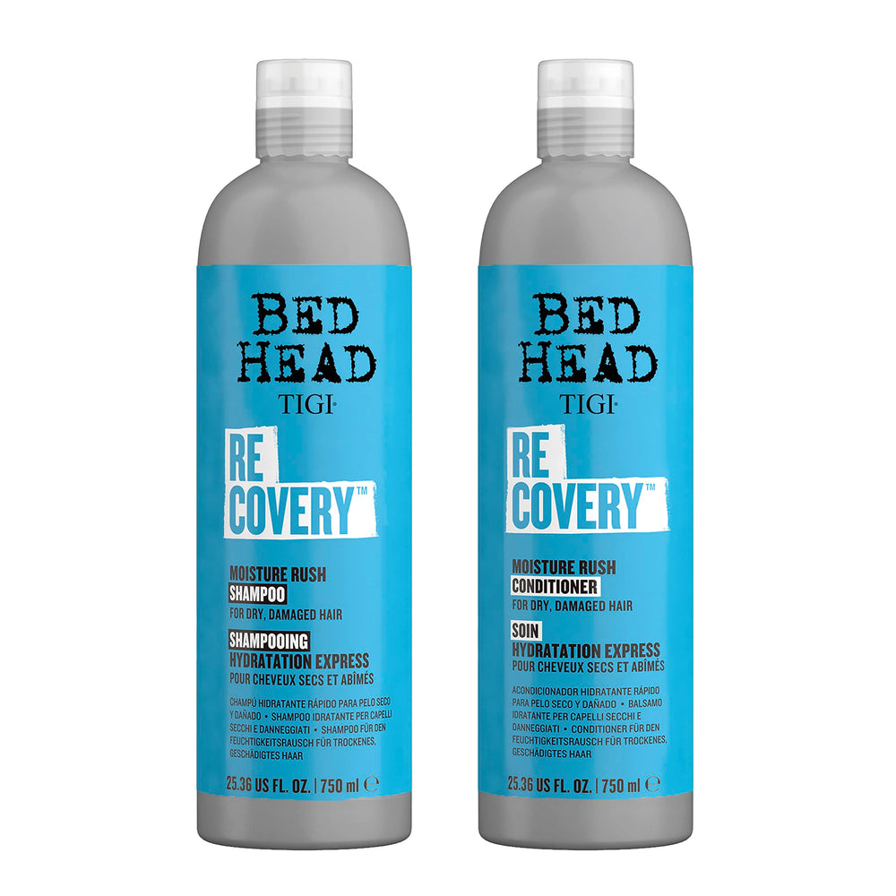 TIGI Bed Head Recovery Shampoing en bouteille, hydratation intense pour cheveux secs.