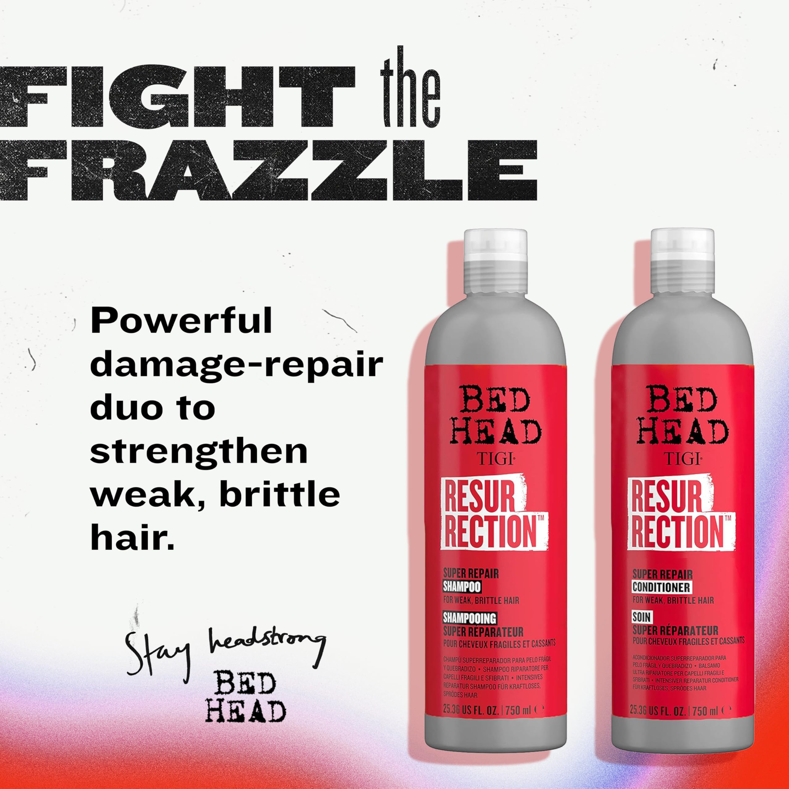 Application des mains sur les longueurs avec le duo TIGI Bed Head Resurrection