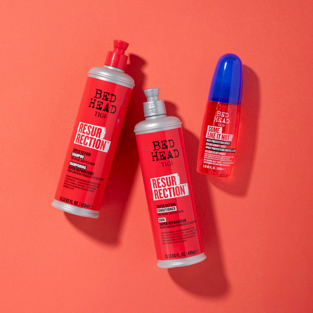 Avant et après : cheveux restaurés avec le duo TIGI Bed Head Resurrection