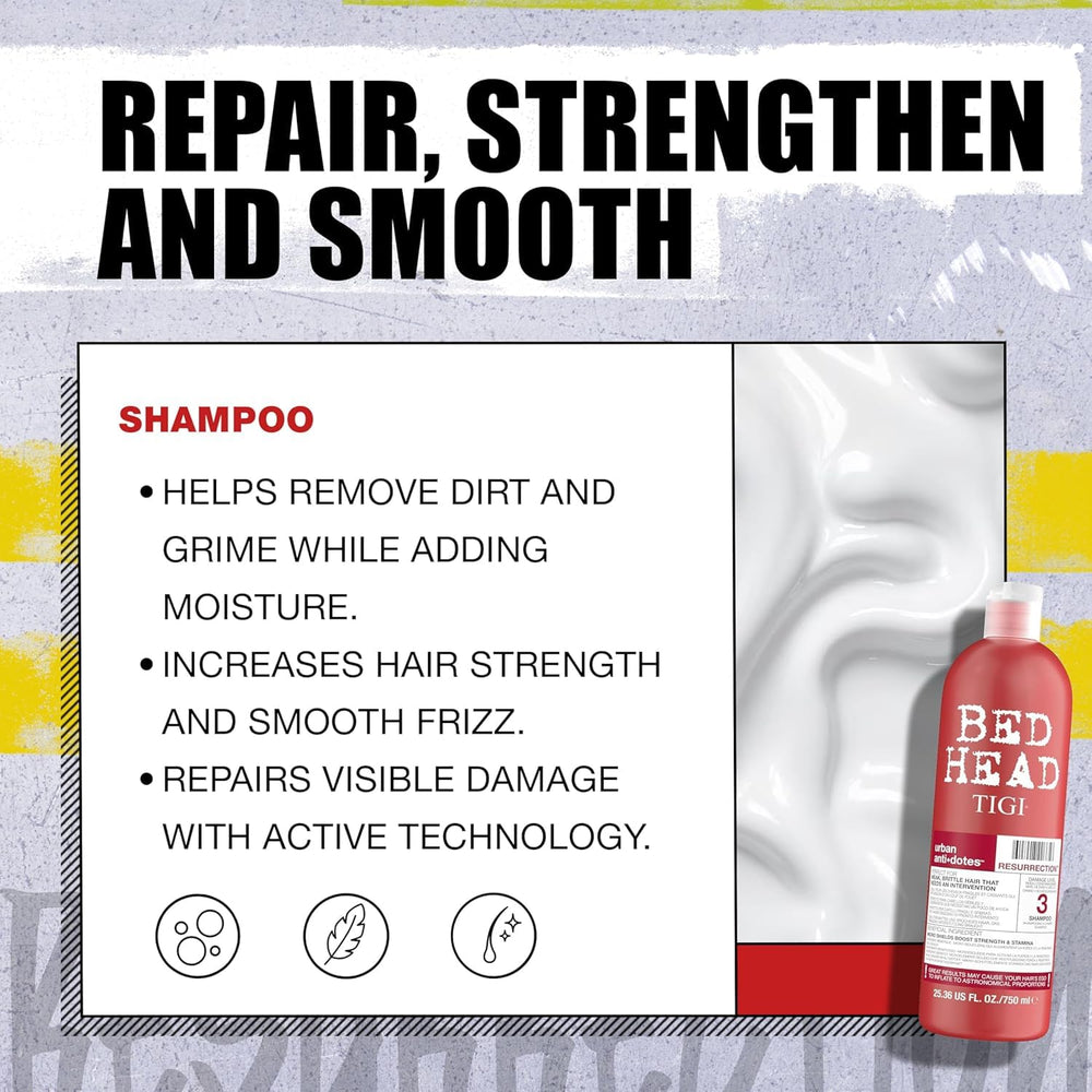 Bed Head Resurrection de TIGI, image sur longueurs et pointes pour plus de douceur.