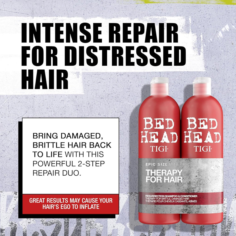 Bed Head Resurrection de TIGI, mousse douce qui nettoie sans dessécher.