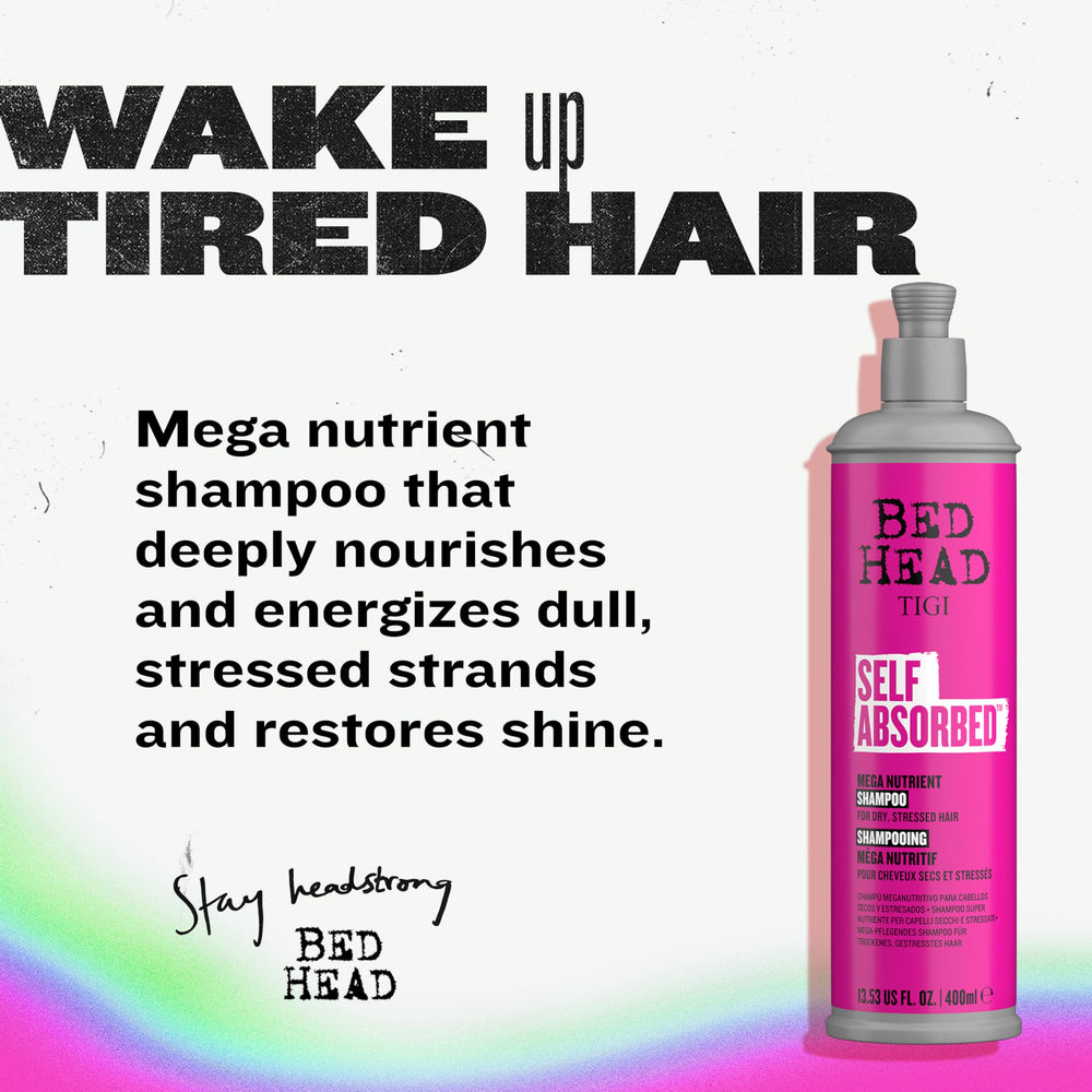 Bed Head Self Absorbed Après-Shampoing TIGI, bouteille, contrôle des frisottis et douceur.