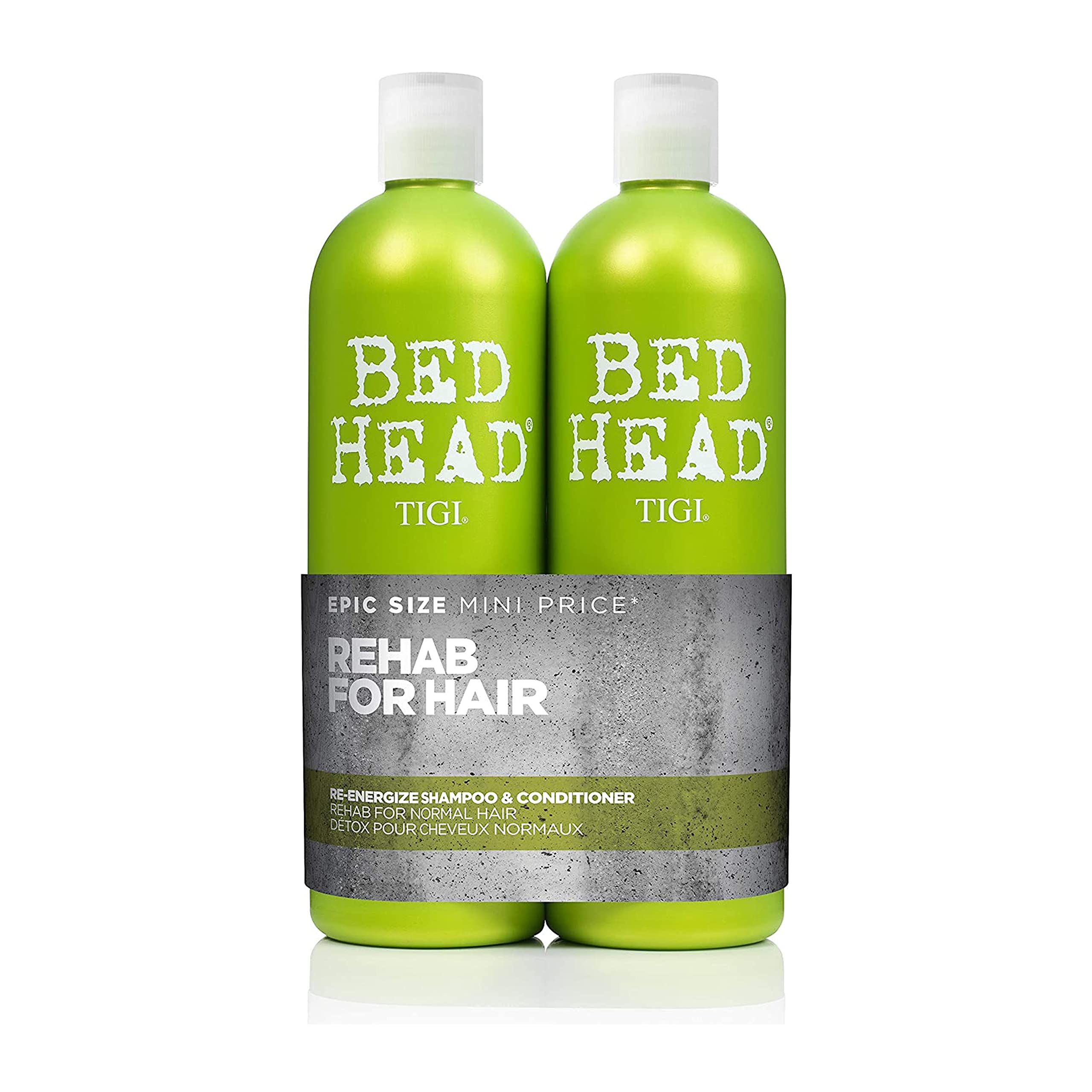 Bed Head TIGI Shampoing Re-Energize: nettoyage en profondeur et hydratation.