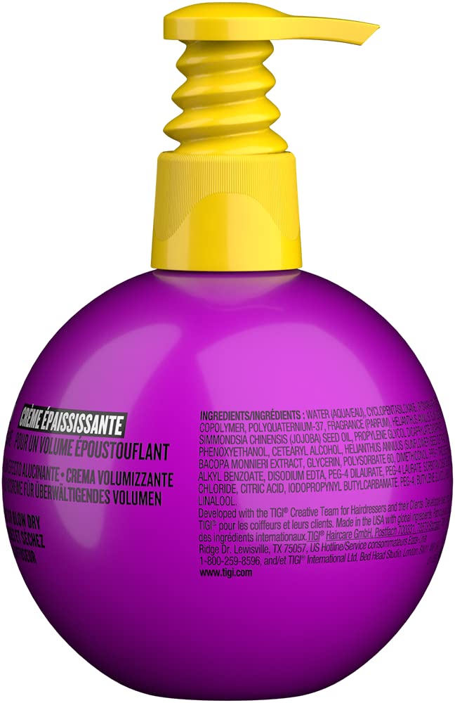 Application sur cheveux mouillés avec TIGI Bed Head Small Talk pour du volume
