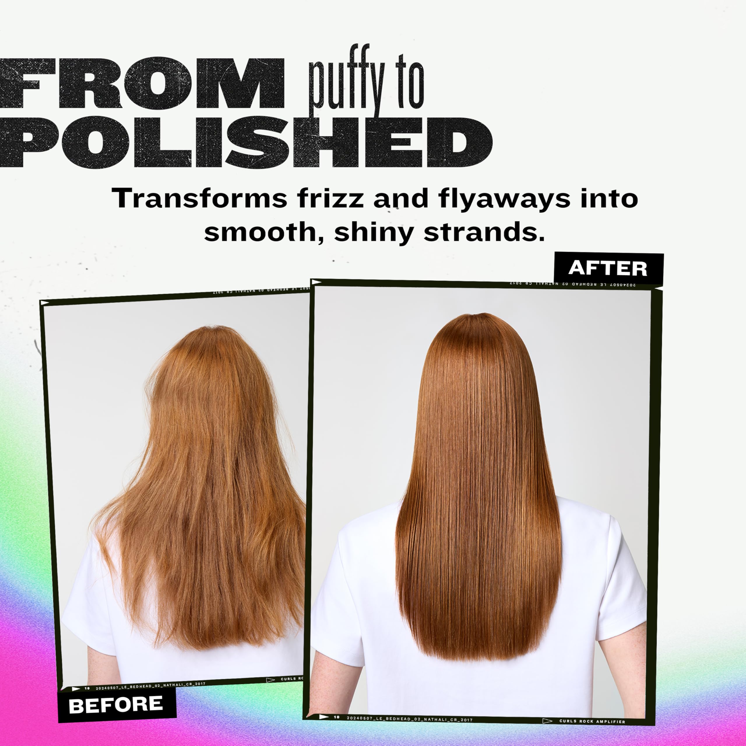 Formule légère Straighten Out apporte brillance sans alourdir les cheveux.