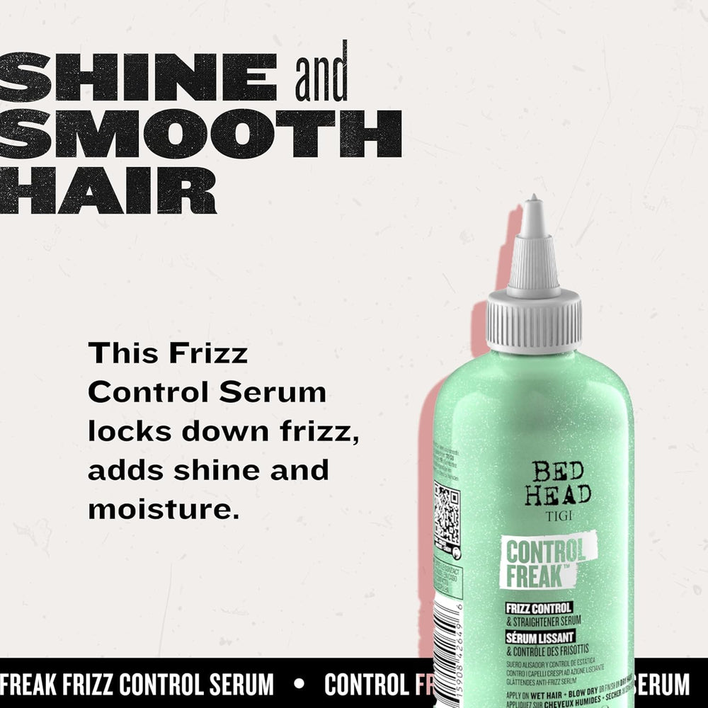 Cheveux frisés domptés grâce au Control Freak, boucles définies et maîtrise.