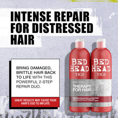 Application Resurrection sur longueurs et pointes, cheveux revitalisés et plus lisses.