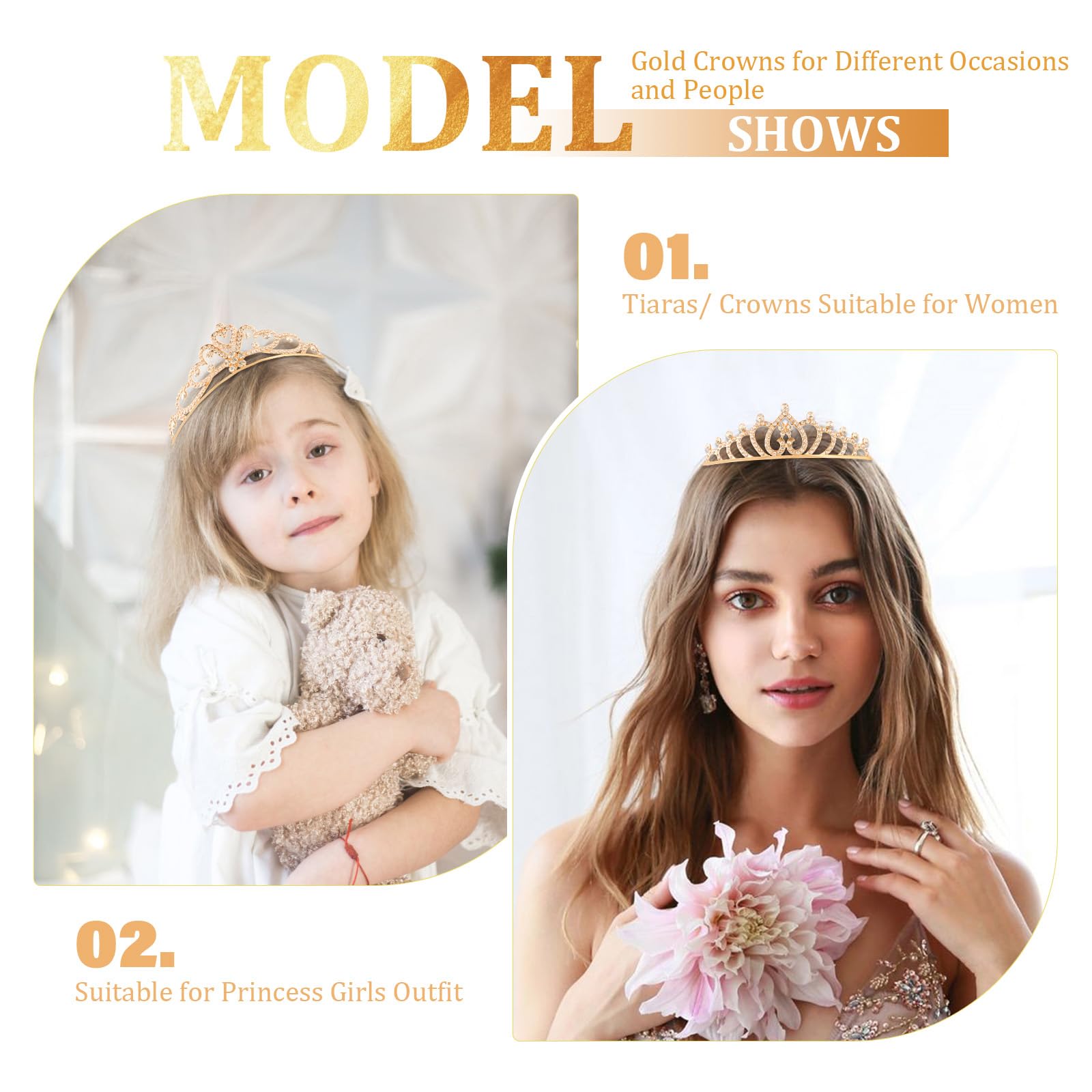 Diadème Tihebax or Prom, glamour discret pour soirée