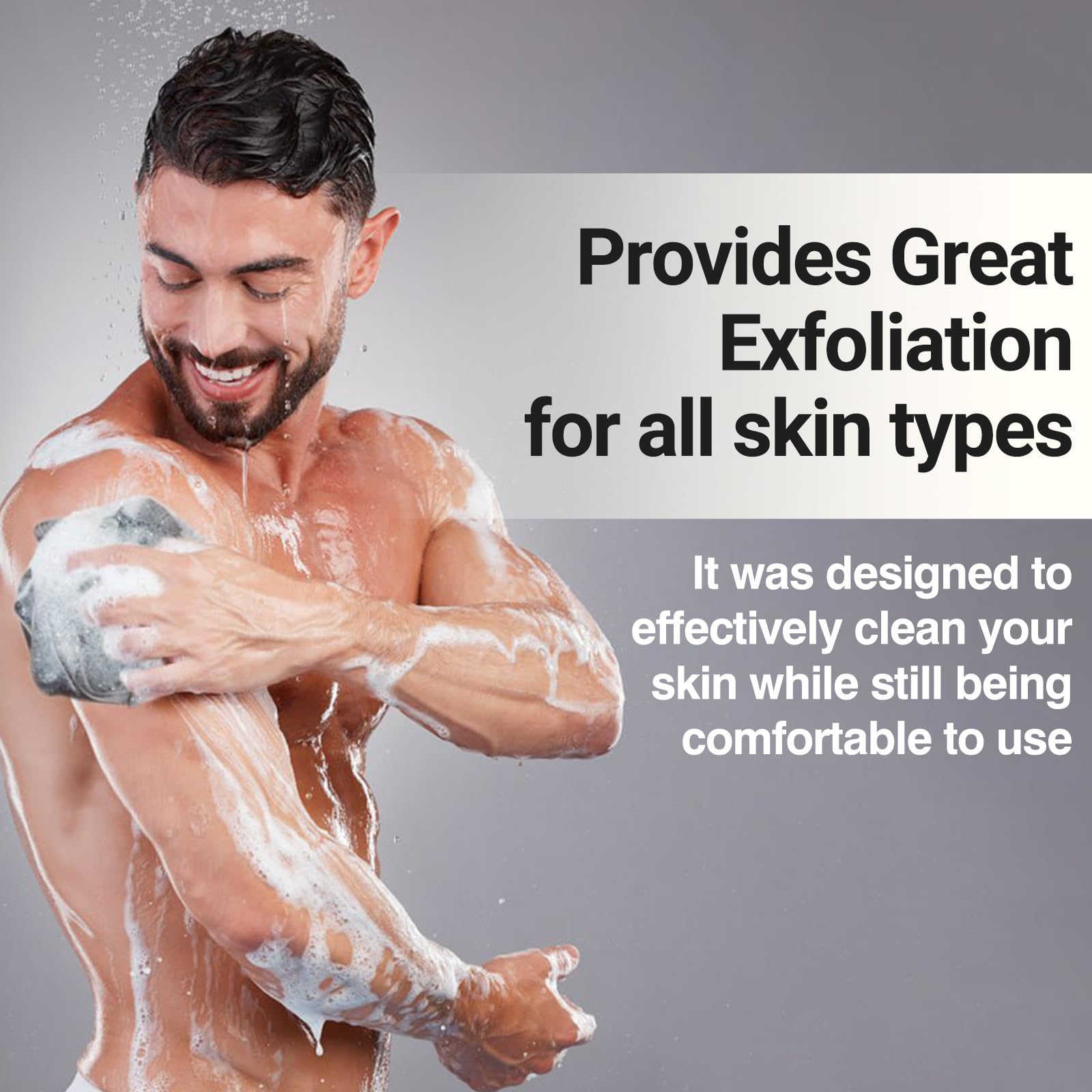 Tilcare Loofah Charbon, corde coton épaisse assure durabilité et long usage.