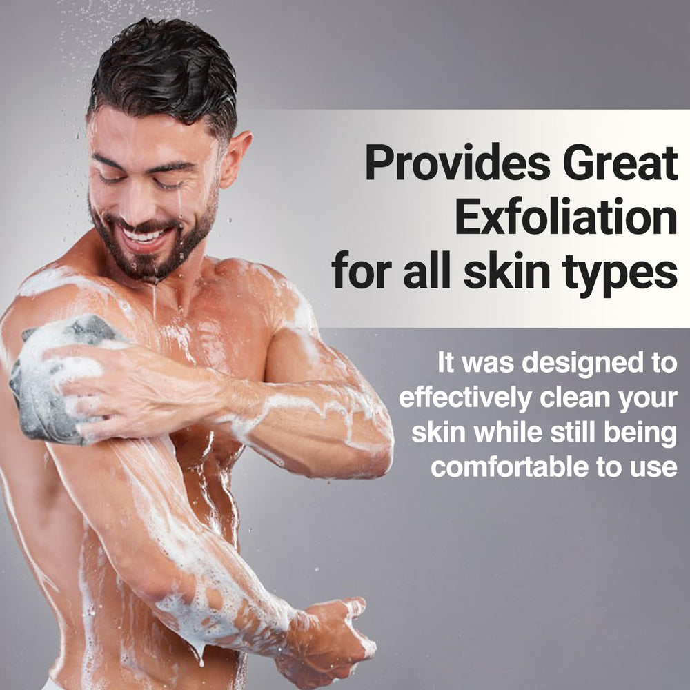 Tilcare Loofah Charbon, corde coton épaisse assure durabilité et long usage.