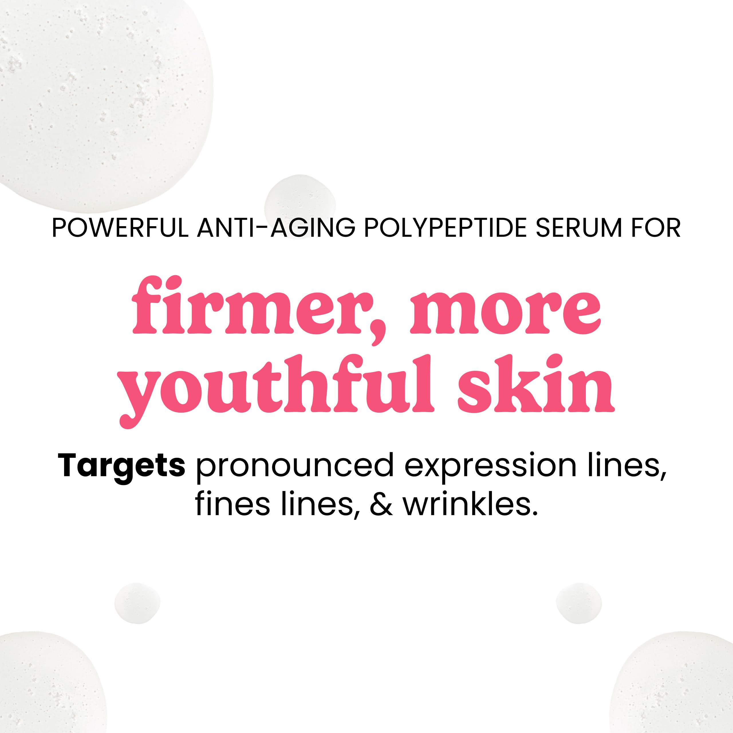 Timeless Matrixyl Synthe’6 Serum, application visage, soin ciblé pour fermeté et éclat.
