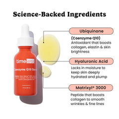 Timeless Skin Care Coenzyme Q10 Serum : goutte sur peau pour lissage subtil